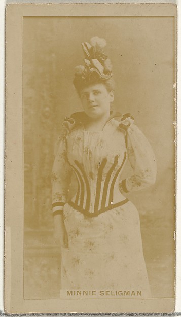 W. Duke, Sons & Co., Minnie Seligman, from the Actors and Actresses series (N145-8) issued by Duke Sons & Co. to promote Duke Cigarettes