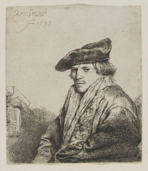 Rembrandt van Rijn, Young man in a velvet cap (Ferdinand Bol?)