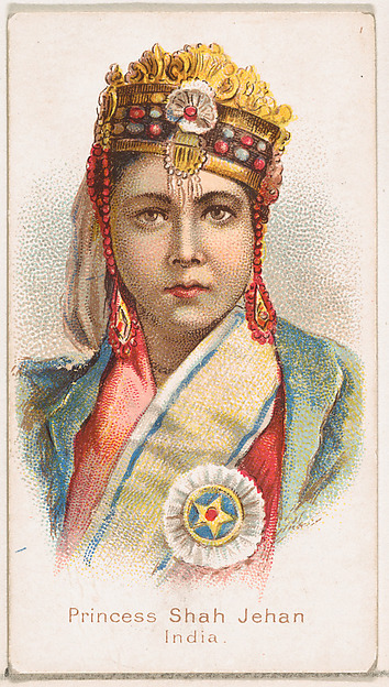 William S. Kimball & Company, Princess Shah Jehan, India, from the Savage and Semi-Barbarous Chiefs and Rulers series (N189) issued by Wm. S. Kimball & Co.