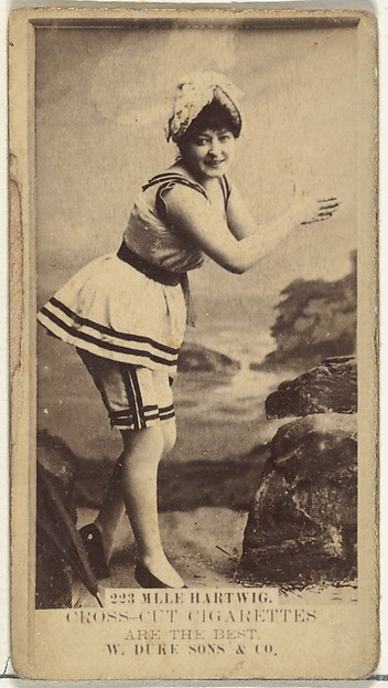 W. Duke, Sons & Co., Card Number 223, Mlle. Hartwig, from the Actors and Actresses series (N145-3) issued by Duke Sons & Co. to promote Cross Cut Cigarettes