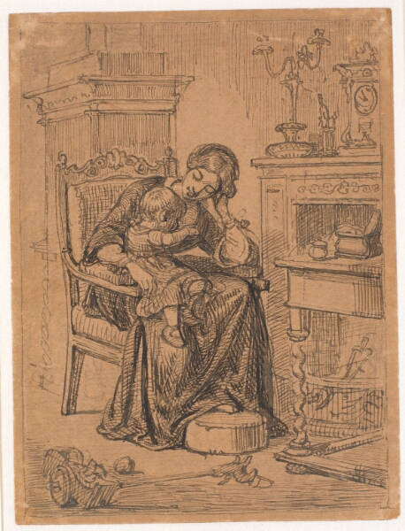 Wilhelm Marstrand, Moder og søn. Interiør