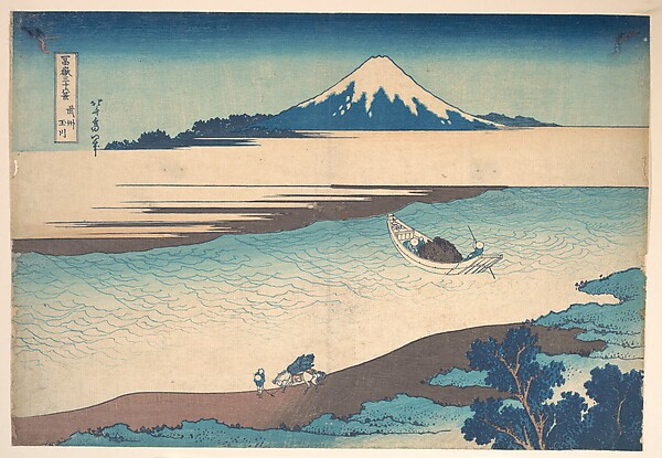 Katsushika Hokusai, Fuji—The Tama River, Musashi Province, from the series Thirty-six Views of Mount Fuji (Fugaku sanjūrokkei)