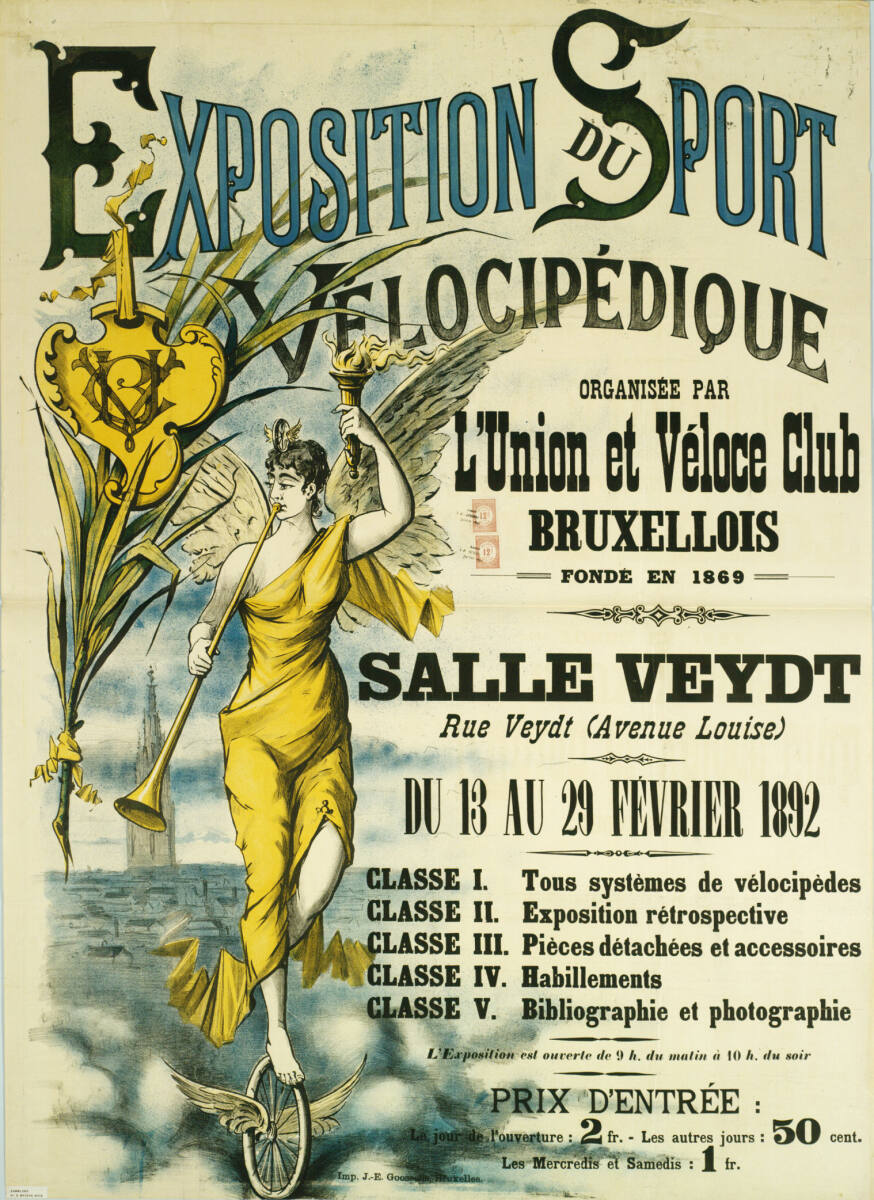 Anonym, EXPOSITION DU SPORT VÉLOCIPÉDIQUE; L'Union et Véloce Club BRUXELLOIS; SALLE VEYDT; DU 13 AU 29 FÉVRIER 1892