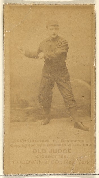 Goodwin & Company, Cunningham, Pitcher, Baltimore Orioles, from the Old Judge series (N172) for Old Judge Cigarettes