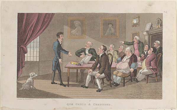 Thomas Rowlandson, Quae Genus & Creditors