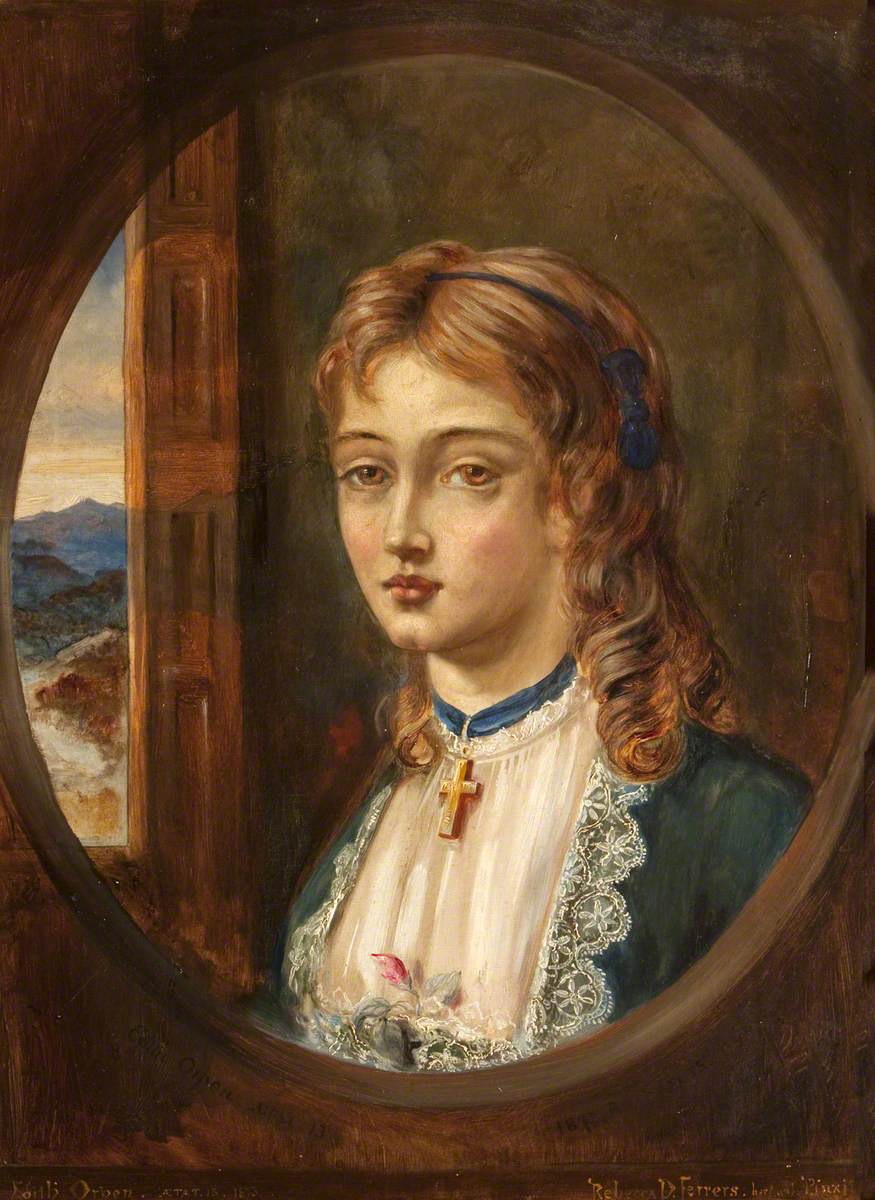 Rebecca Dulcibella Orpen, Edith Frances Rosamond Orpen (1859/60 - 1939), later Mrs Charles Frederick Carlos Clarke,aged 13