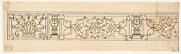 Anonymous, French, 19th century, Design for an Iron Railing