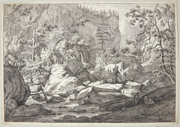 Johannes Glauber, Dal med klipper og træer