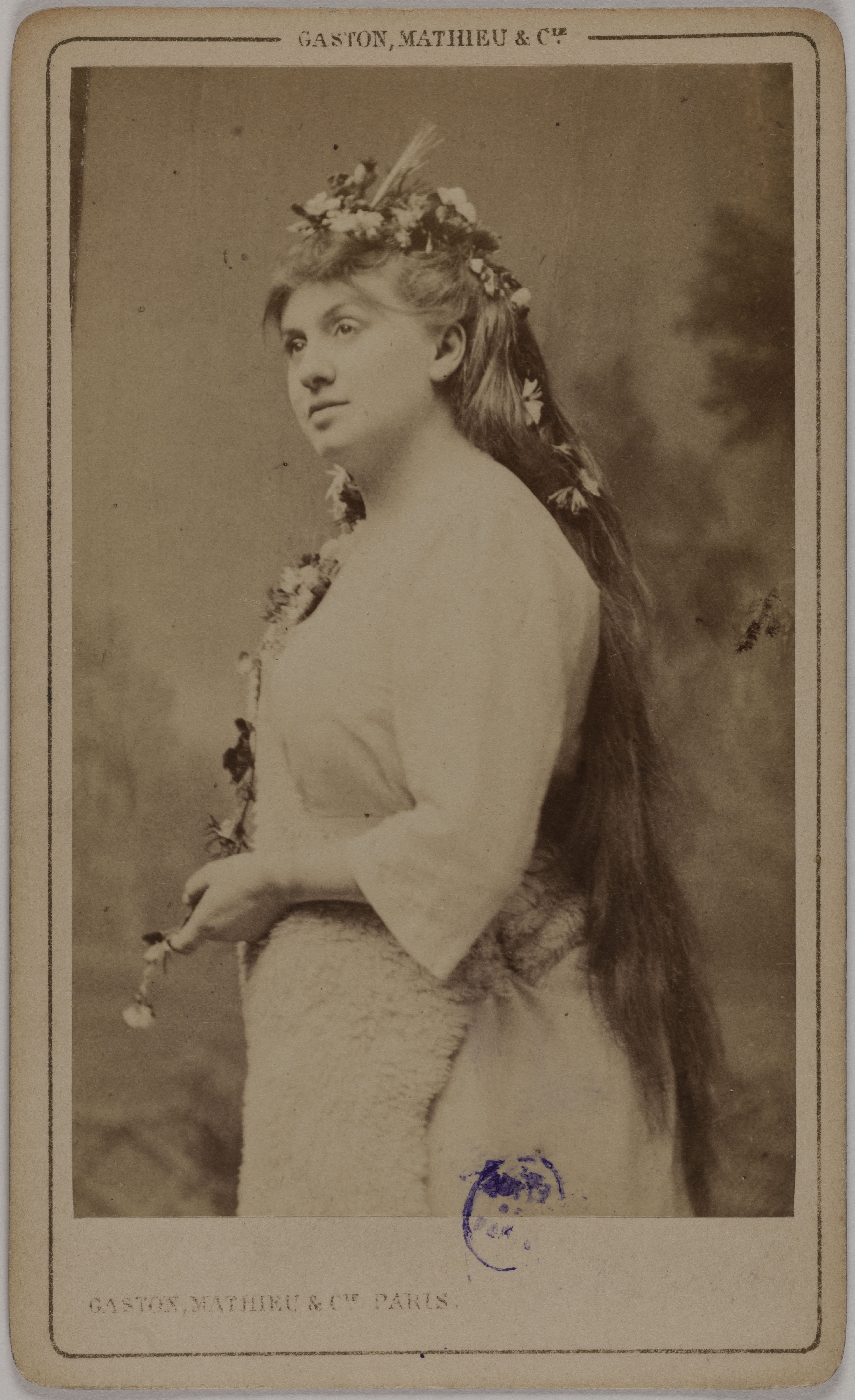 Mathieu & Cie Gaston, Portrait de Blanche d'Antigny (Maria Ernestine Antigny, dite), (1842-1874), (actrice)