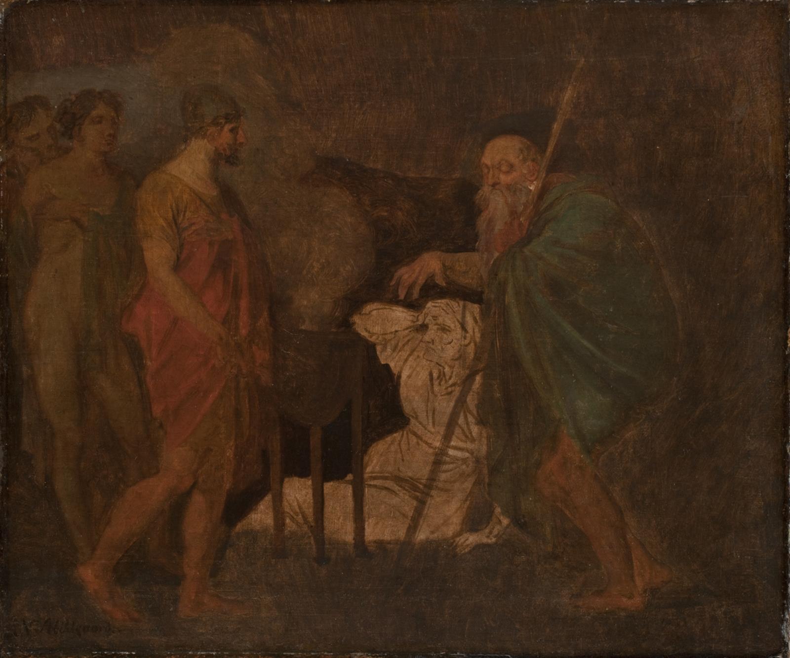 Nicolai Abildgaard, Odysseus rådspørger i underverdenen spåmanden Teiresias