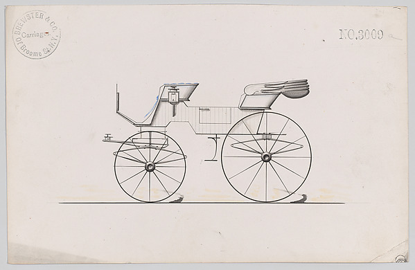 Brewster & Co., Design for 2 seat Phaeton, no. 3009a