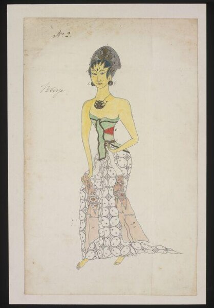 Unknown, Costume design for a Javanese dancer
