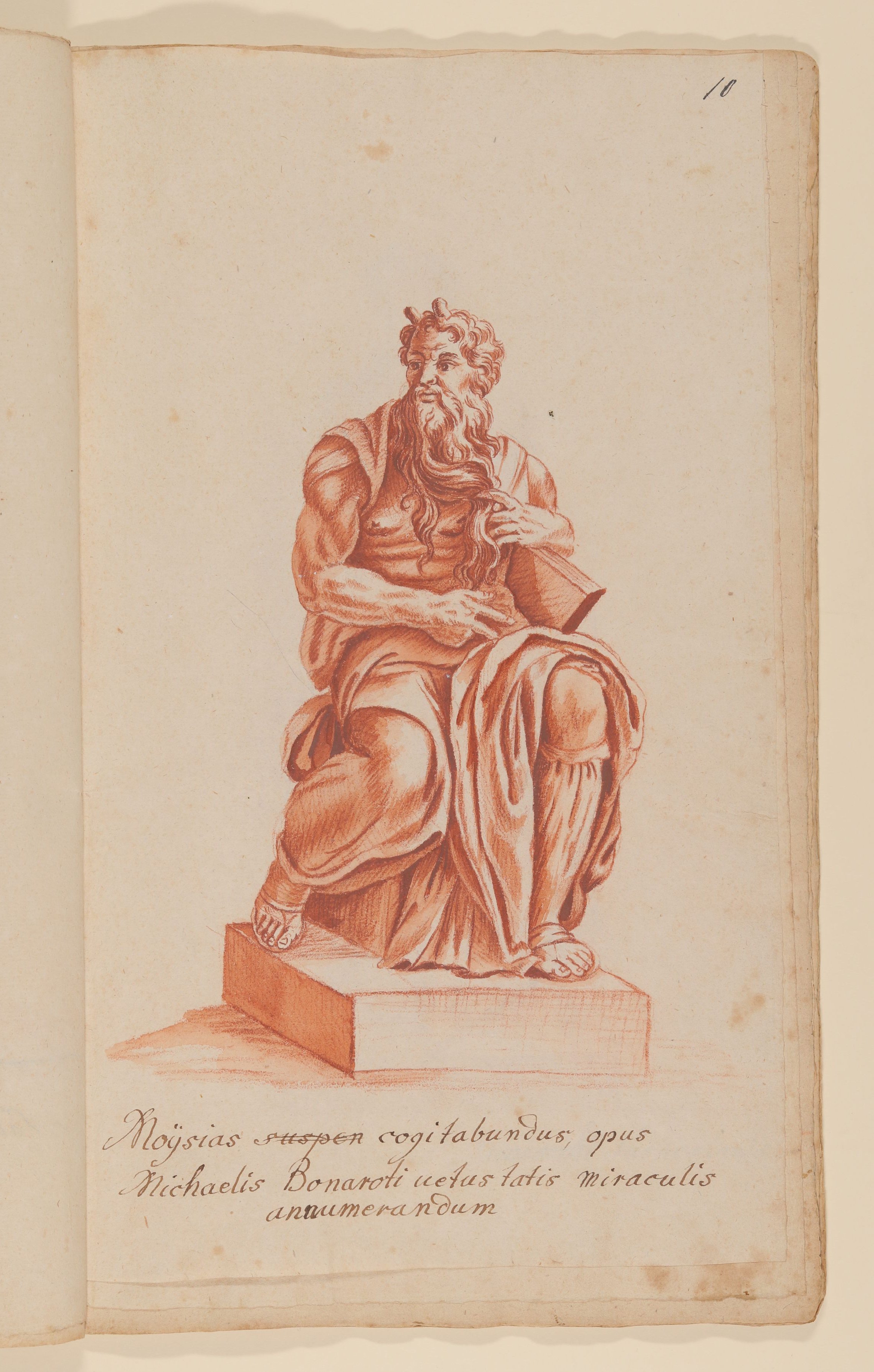 Francois Perrier (Maler), Michelangelos Moses [nach Tafel 20 von François Perriers "Icones et Segmenta Nobilium Signorum et Statuarum..." (1638)]