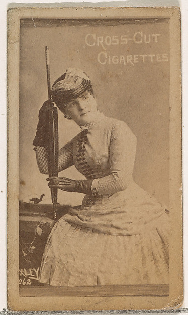 W. Duke, Sons & Co., Card Number 262, Annie Pixley, from the Actors and Actresses series (N145-1) issued by Duke Sons & Co. to promote Cross Cut Cigarettes
