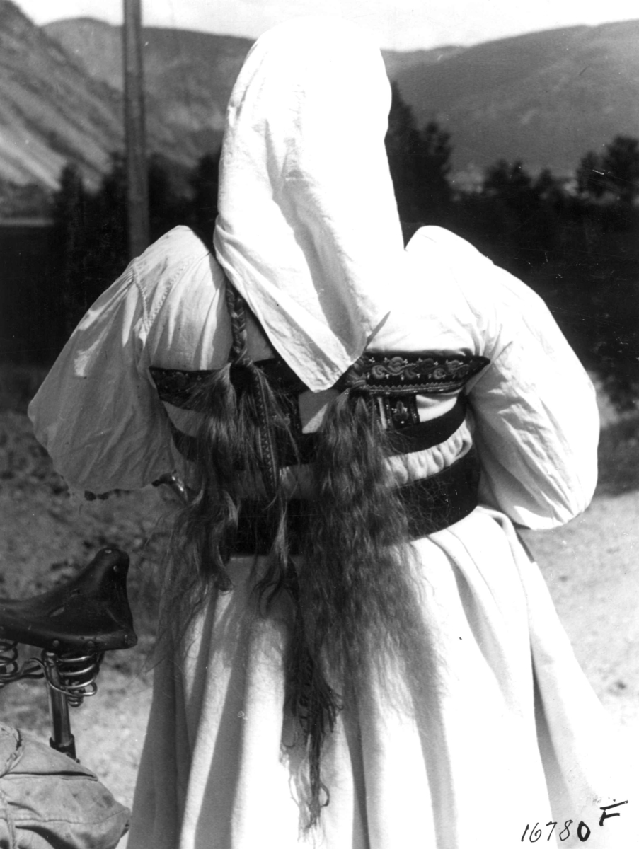 Anders Beer Wilse, Kvinnedrakt, Setesdalsjente med flettet hår