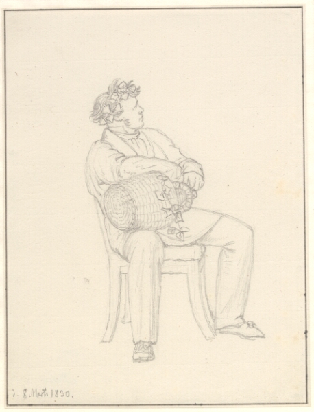 C.W. Eckersberg, Billedhugger H. E. Freund (1786-1840) fejrer Thorvaldsens romerske fødselsdag.
