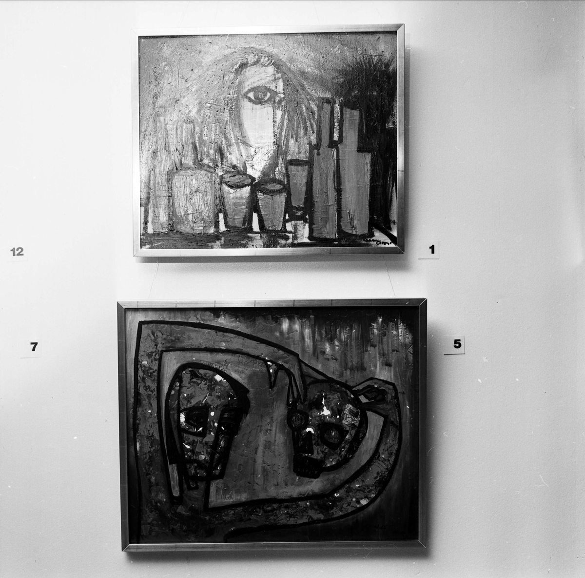 Tierp Arbetarbladet, Art exhibition, likely in Tierp, Uppland, 1967