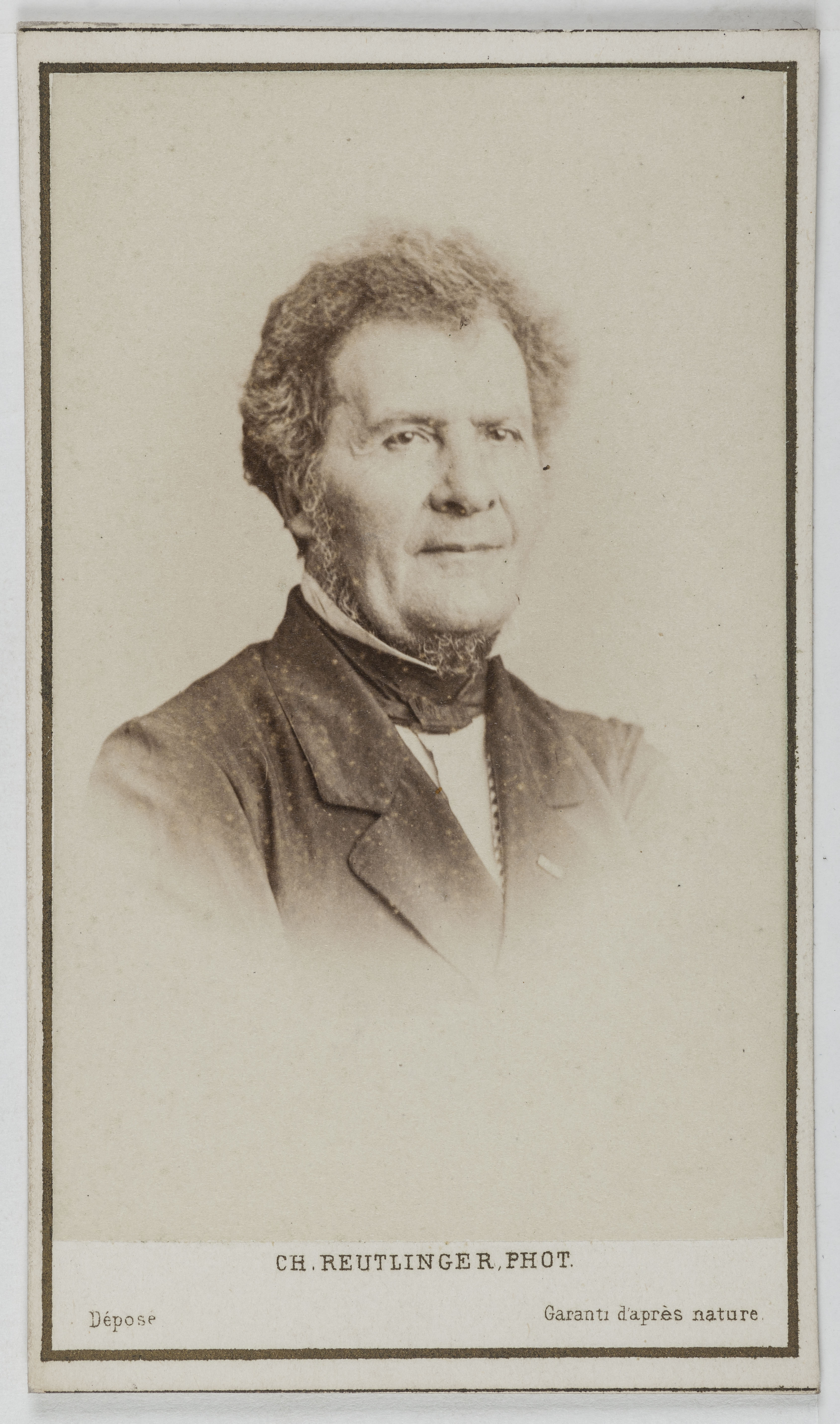 Charles Reutlinger, Portrait de Paulin Paris (1800-1881), érudit et conservateur de la Bibliothèque Royale.