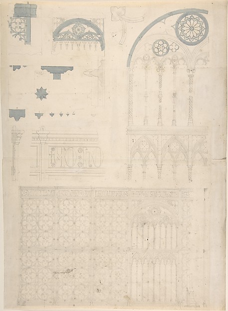 Anonymous, British, 19th century, Tracery and Church Ornament