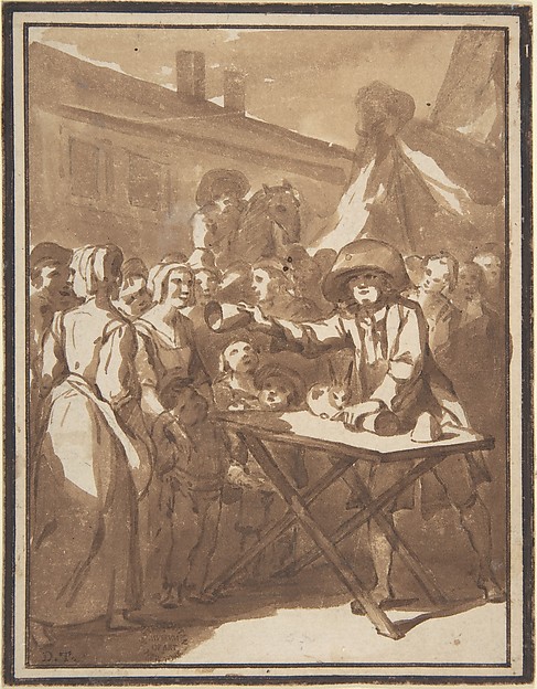 Anonymous, French, 18th century, Scene at a Fair: A Magician