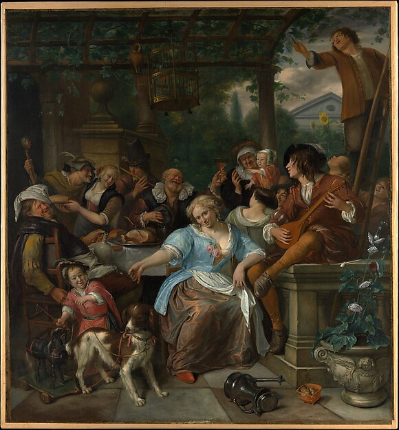 Jan Steen, Merry Company on a Terrace