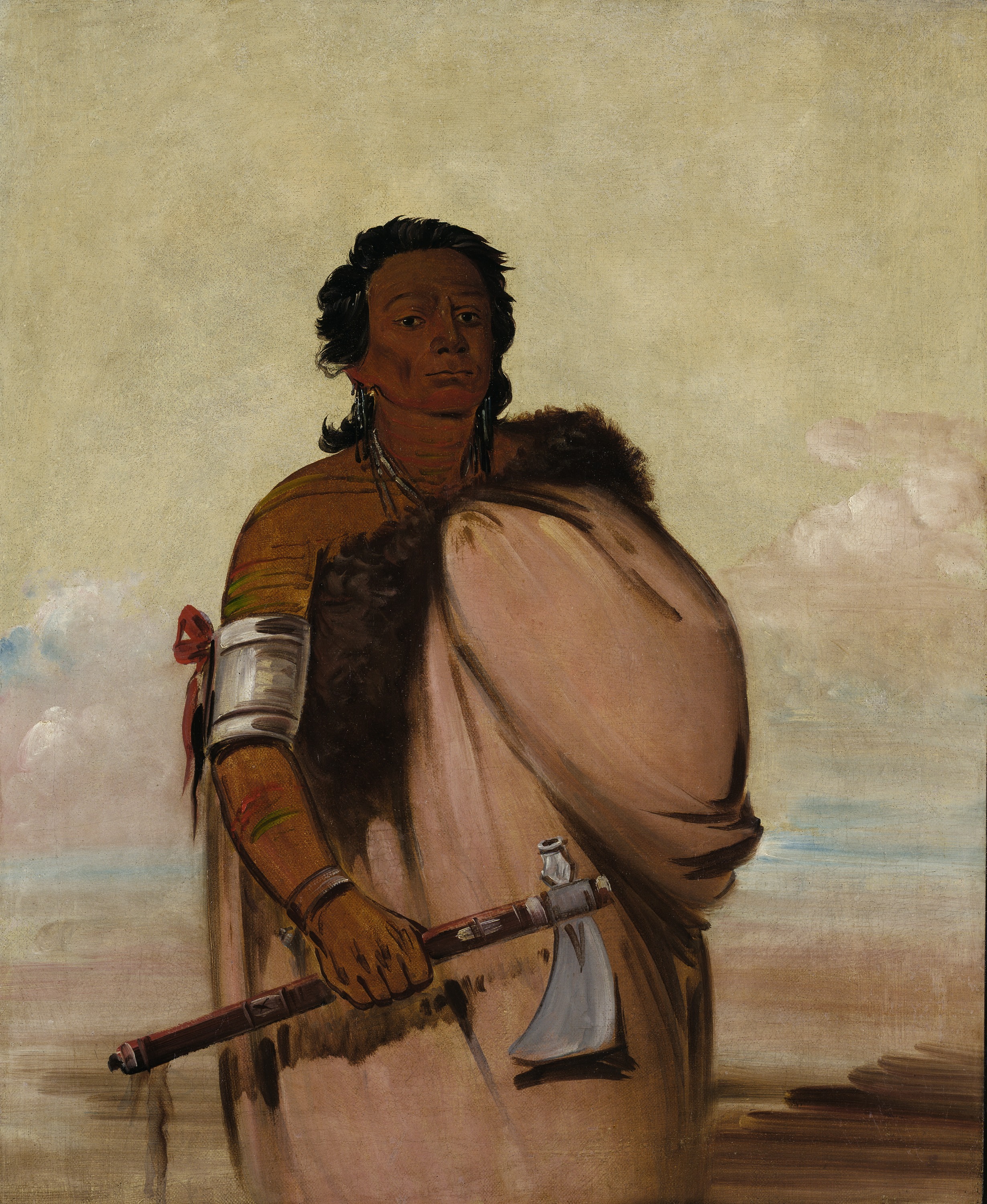 George Catlin, Ah'-sho-cole, Rotten Foot, a Noted Warrior