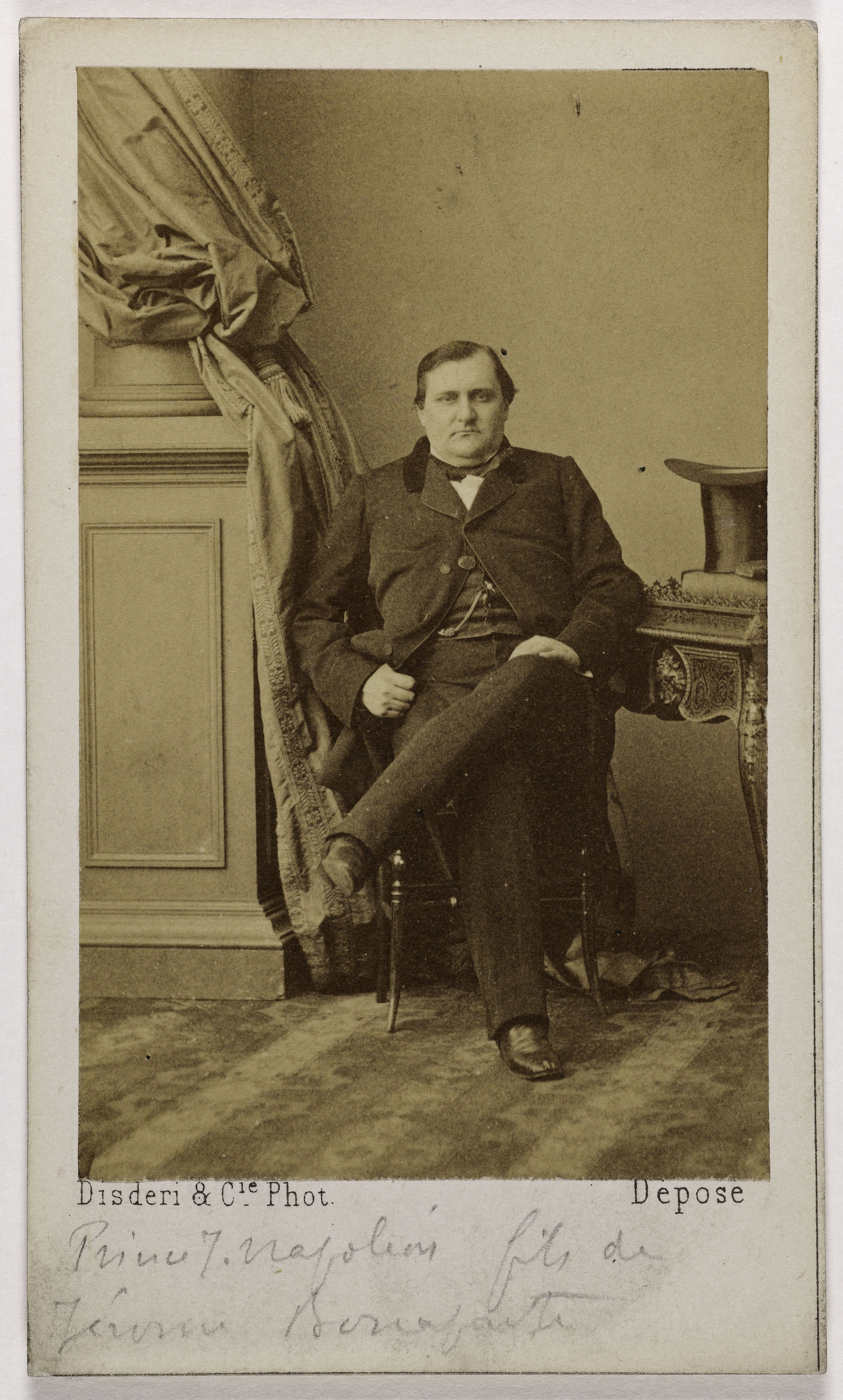 Disderi & Cie, Portrait du Prince Napoléon (né Napoléon Joseph Bonaparte) (1822-1891) (fils du roi Jérôme)