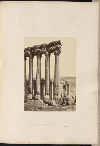 Francis Frith, The Great Pillars and Smaller Temple, Baalbec