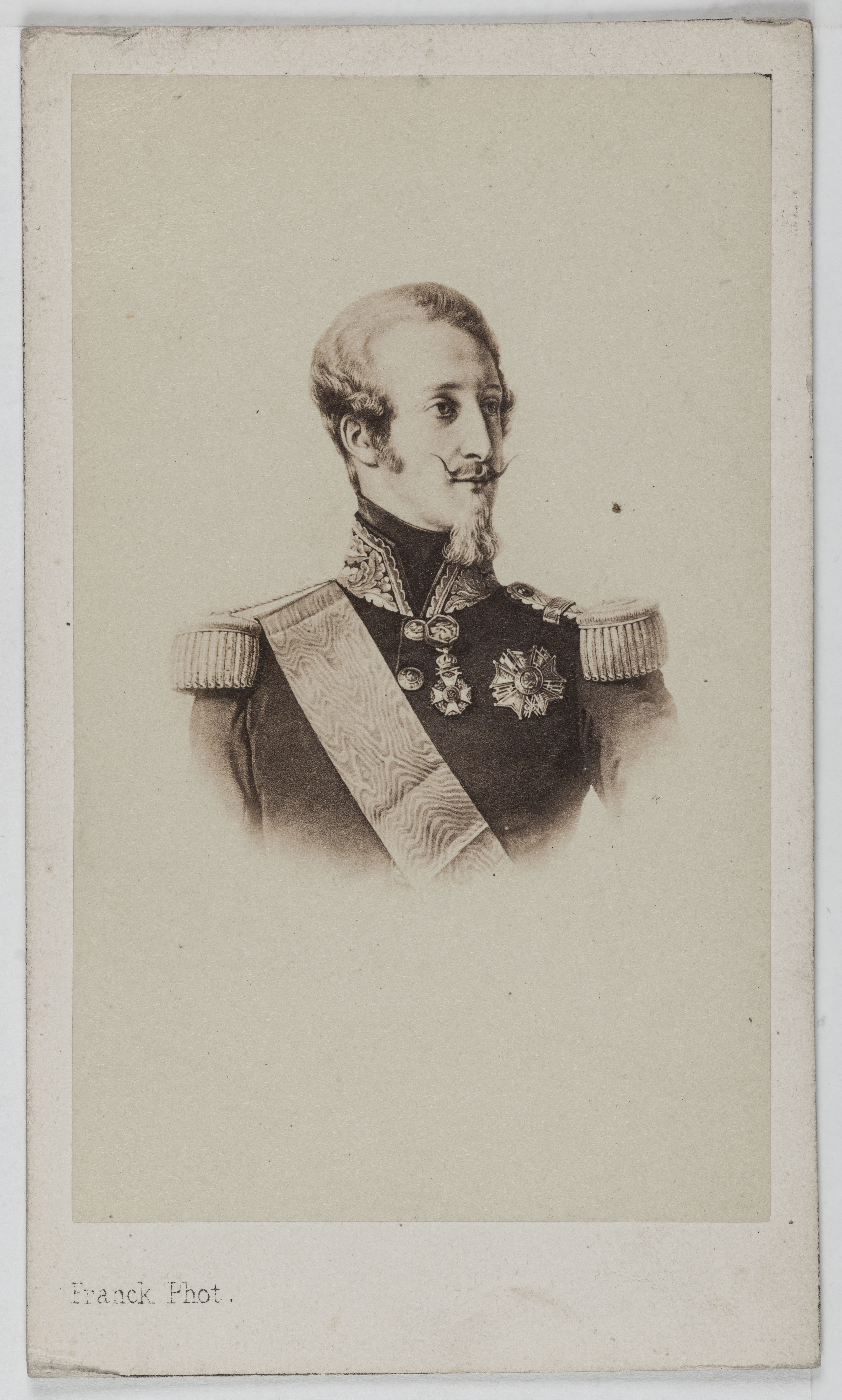 Franck, Portrait de Louis Charles d'Orléans (1814-1896), duc de Nemours, deuxième fils du roi Louis-Philippe et lieutenant général.