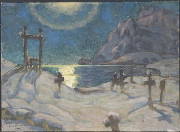 Anna Boberg, Kyrkogård i fjällen. Studie från Lofoten
