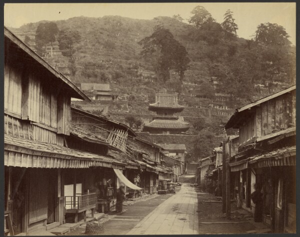 Felice Beato, Temple Street, Native Town, Nagasaki