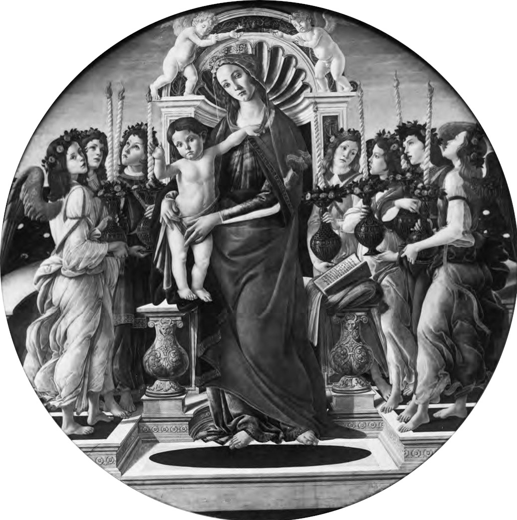 Sandro Botticelli, Madonna and Child with Angels Carrying Candlesticks
