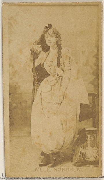 Allen & Ginter, Mlle. Nordrum, from the Actors and Actresses series (N45, Type 8) for Virginia Brights Cigarettes