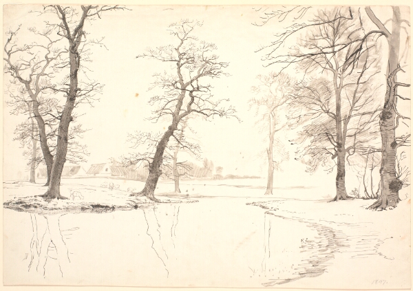 P.C. Skovgaard, Aaen gennem Breelde skov ved Usserød.