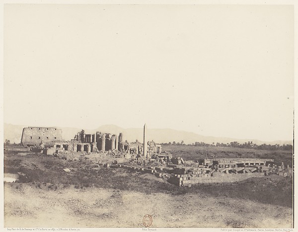 Félix Teynard, Karnak (Thèbes), Vue Générale des Ruines Prise du Sud-Est, en T