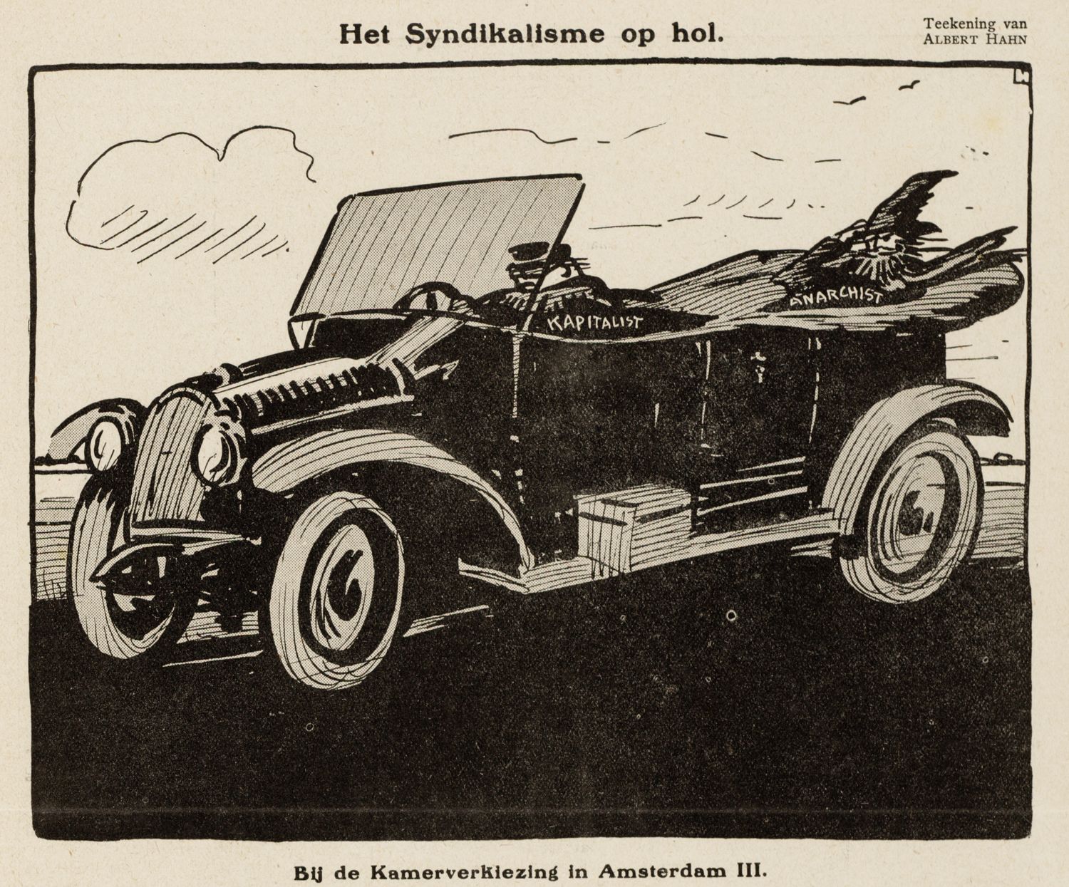 Hahn, Albert,draughtsman., Het syndikalisme op hol