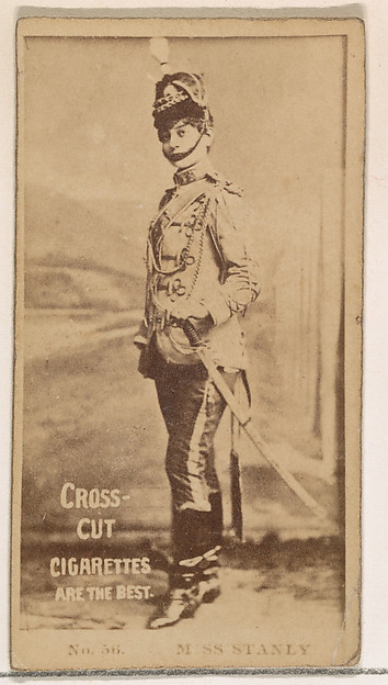 W. Duke, Sons & Co., Card Number 56, Miss Stanley, from the Actors and Actresses series (N145-2) issued by Duke Sons & Co. to promote Cross Cut Cigarettes