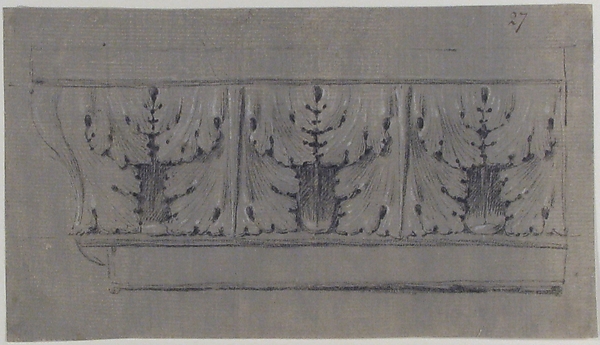Anonymous, French, 19th century, Design for a Cornice