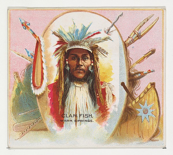 Allen & Ginter, Clam Fish, Warm Springs, from the American Indian Chiefs series (N36) for Allen & Ginter Cigarettes