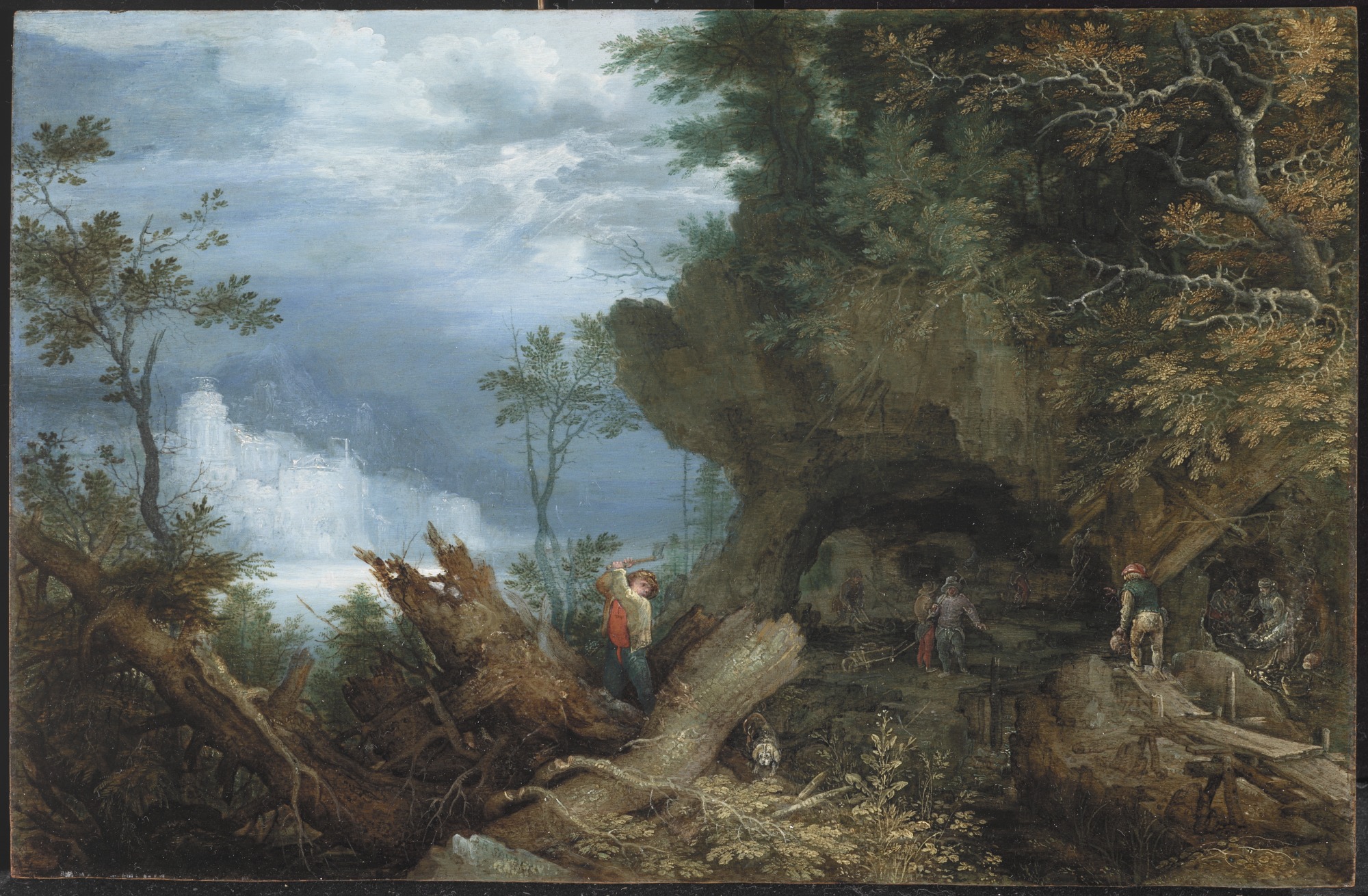 Roelant Savery, Mountainous Landscape with an Entrance to a Mine