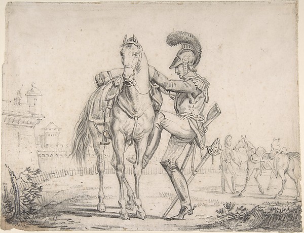 Théodore Géricault, Soldier Mounting a Horse