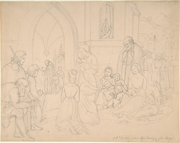 Ludwig Emil Grimm, Saint Elizabeth Carrying Her First-born Son to the Church