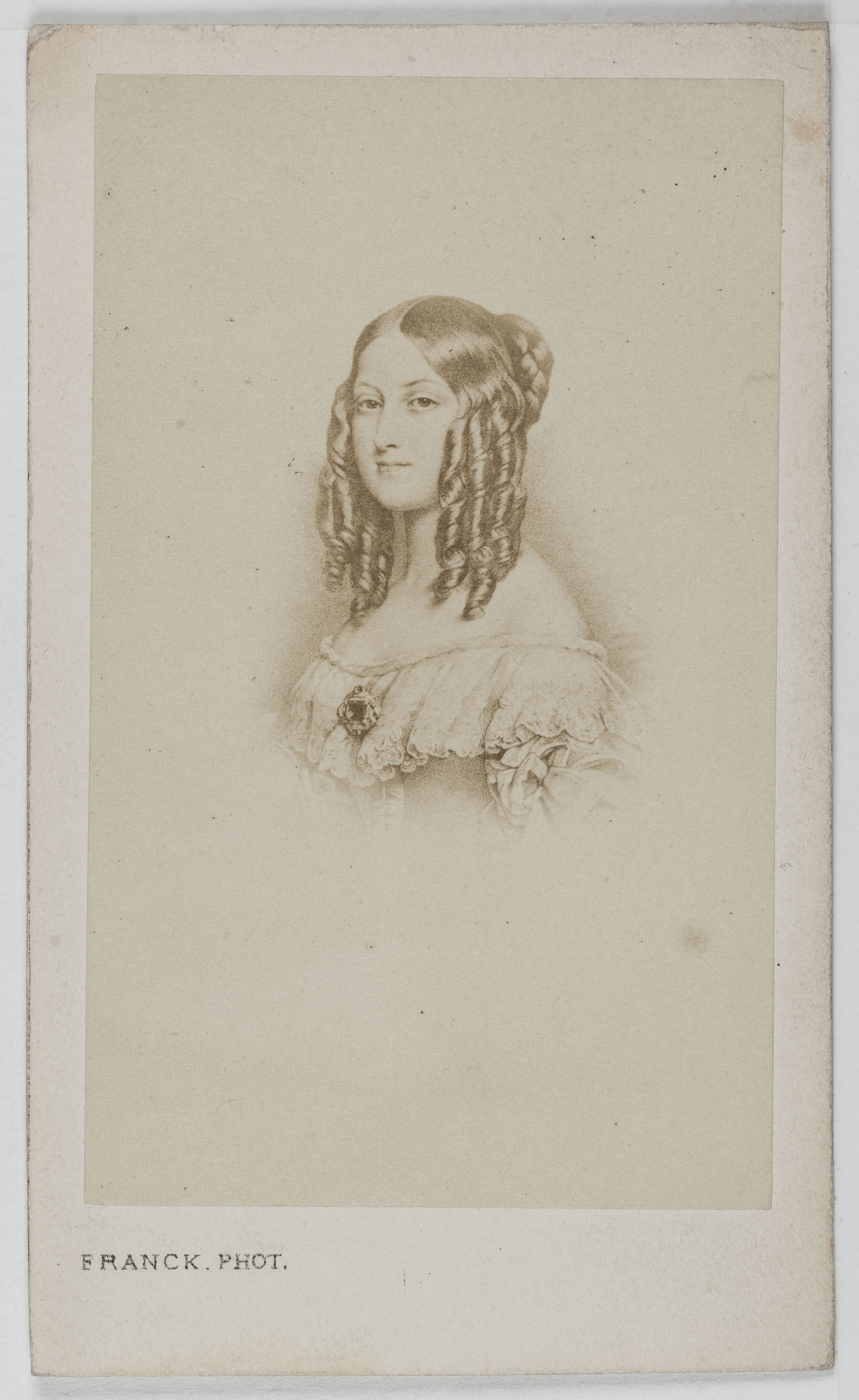 Franck, Portrait de la Duchesse de Nemours (1822-1857), née Victoire de Saxe-Cobourg.