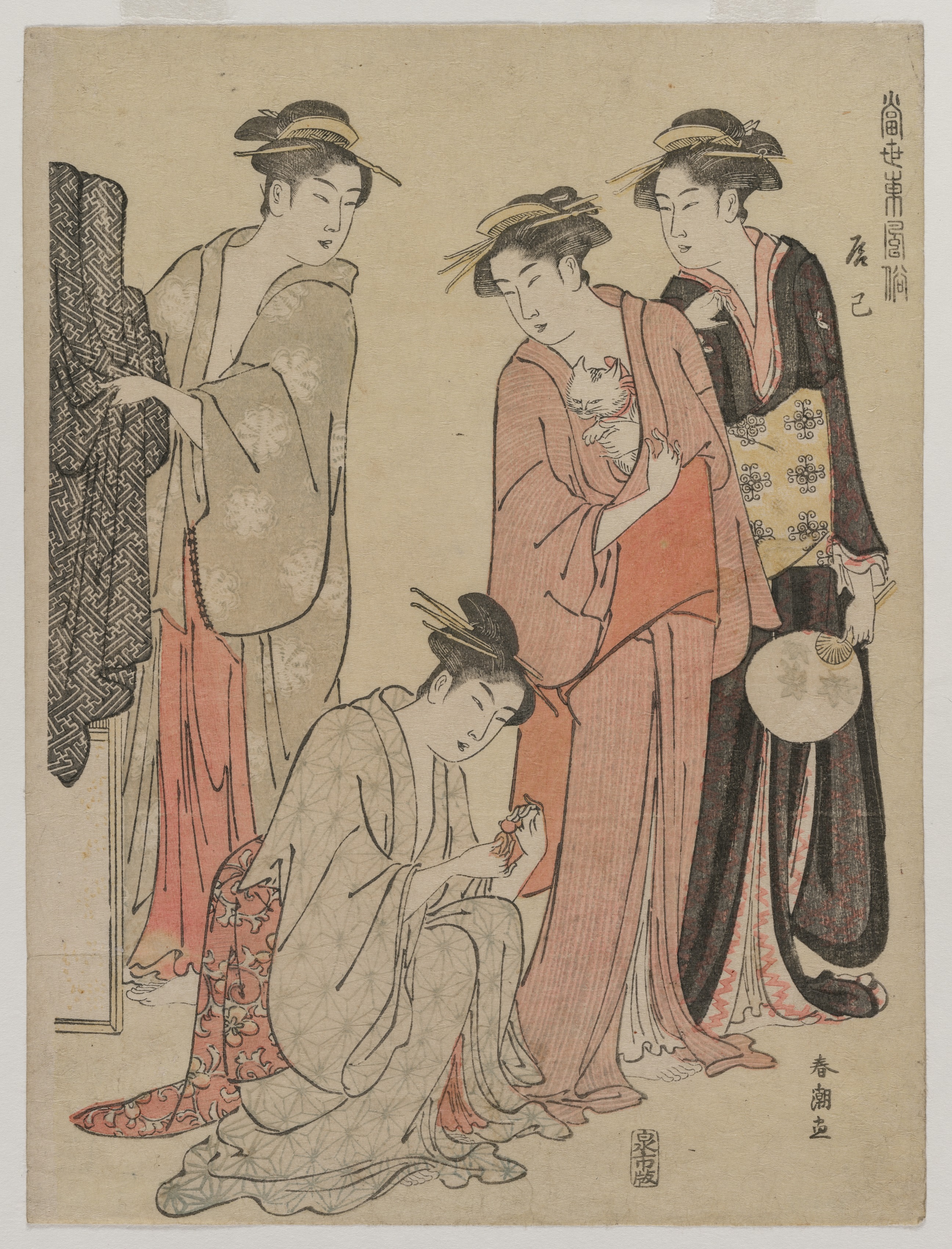 Katsukawa Shunchō, Women of the Tatsumi District (from the series Eastern Customs of the Present Day)