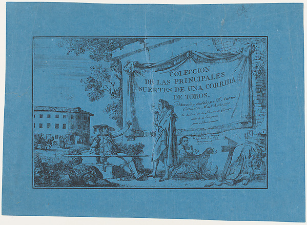 Antonio Carnicero, Title page to the 'Colección de la principales suertes de una corrida de toros'