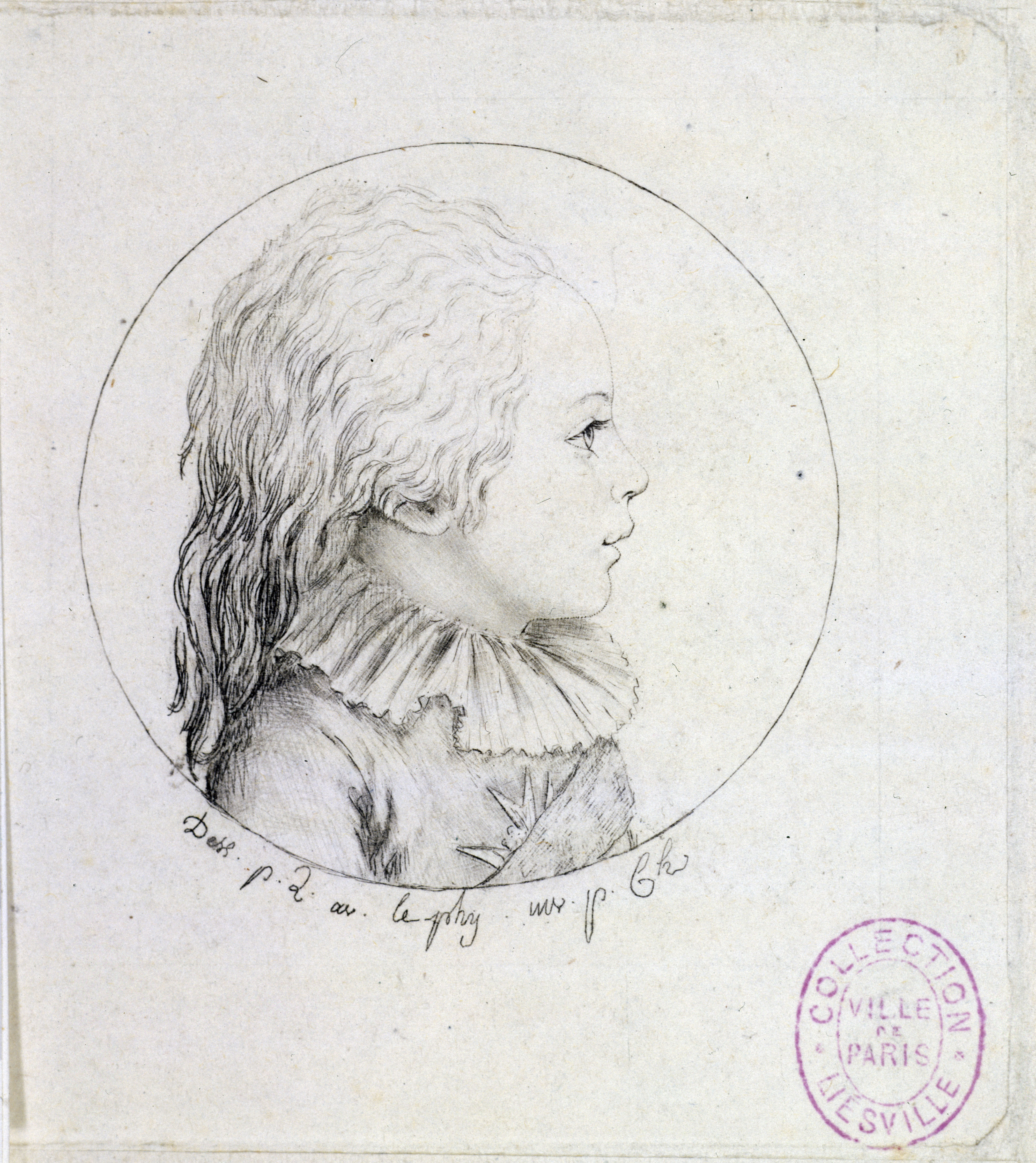 Edmé Quenedey, Portrait du Premier Dauphin Louis, mort en 1789.