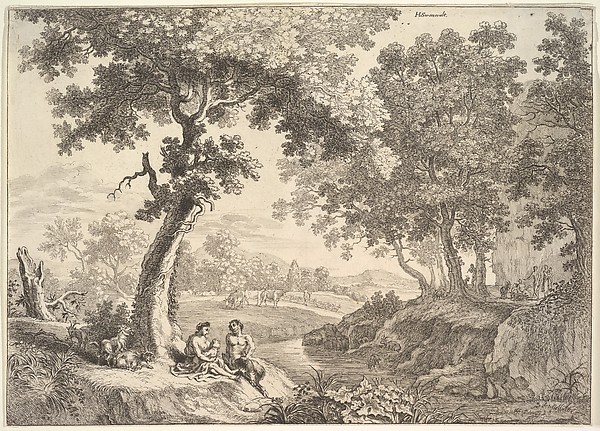 Anonymous, Satyrs in a Landscape