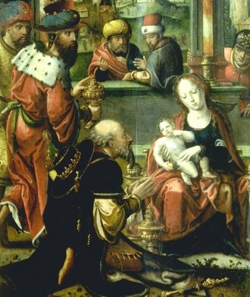 Pieter Coecke van Aelst, Triptychon mit der Anbetung der Könige (3 Tafeln)