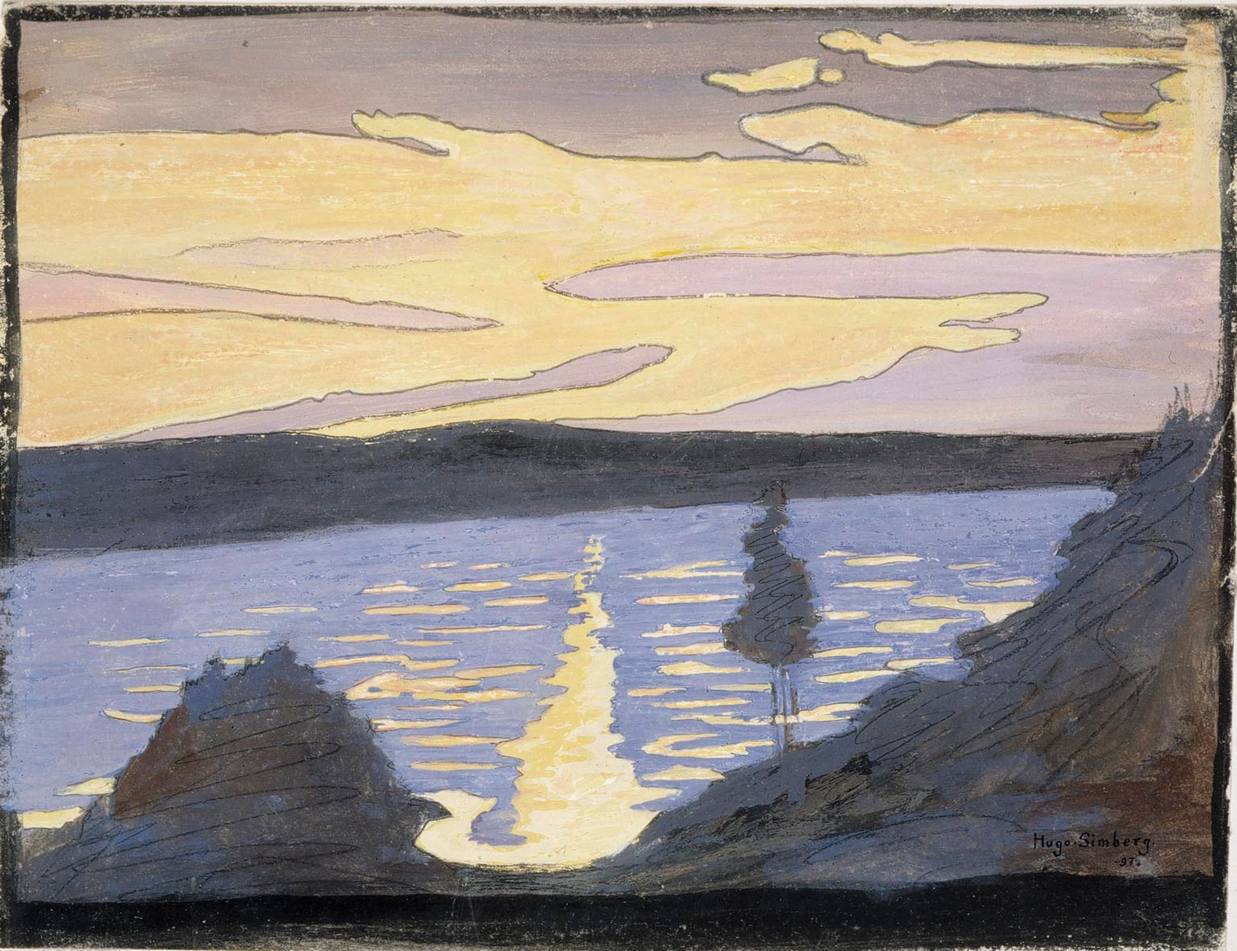 Hugo Simberg, Spring Evening, Ice Break