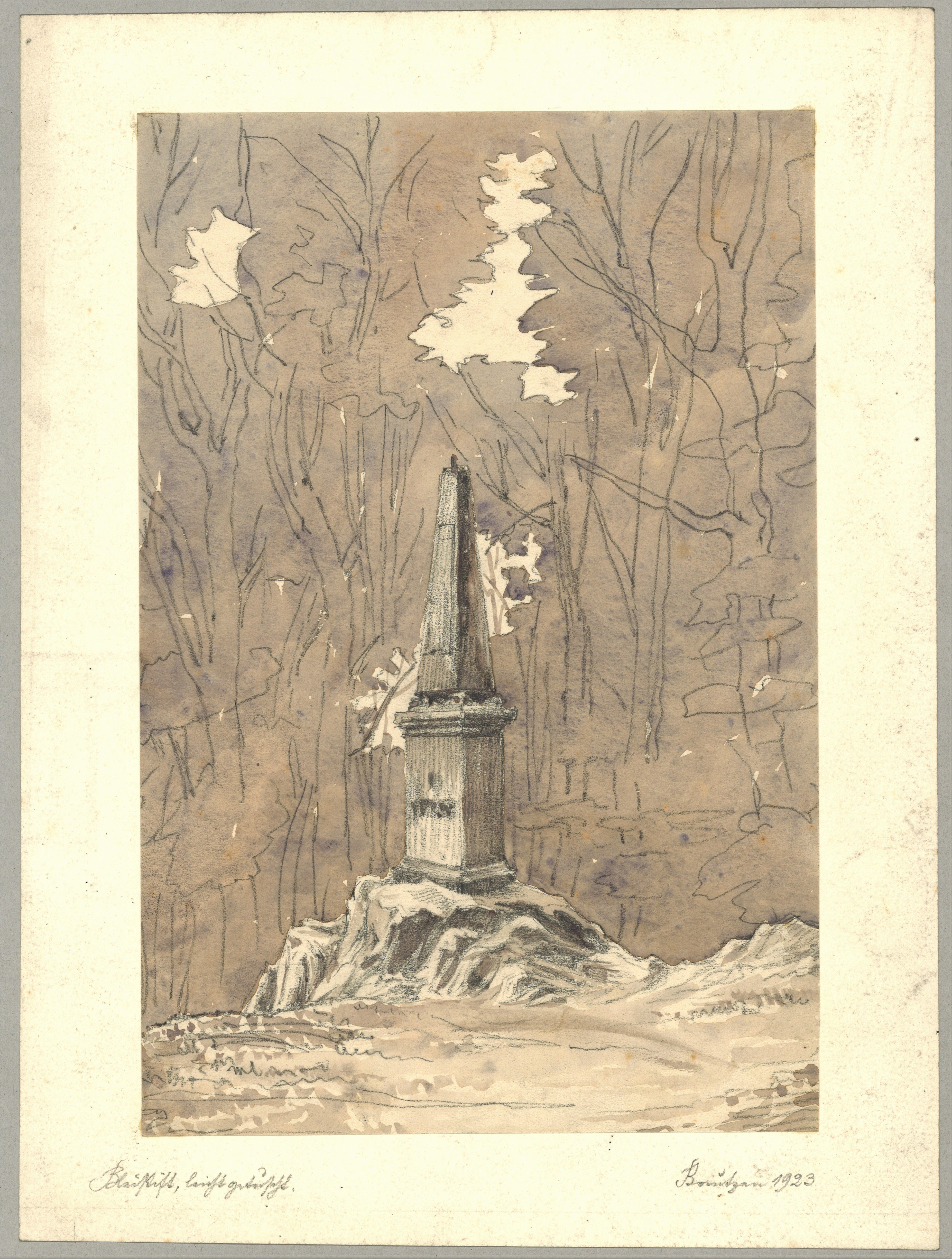 Otto Stiehl, Bautzen (Sachsen): Unidentifizerter Obelisk